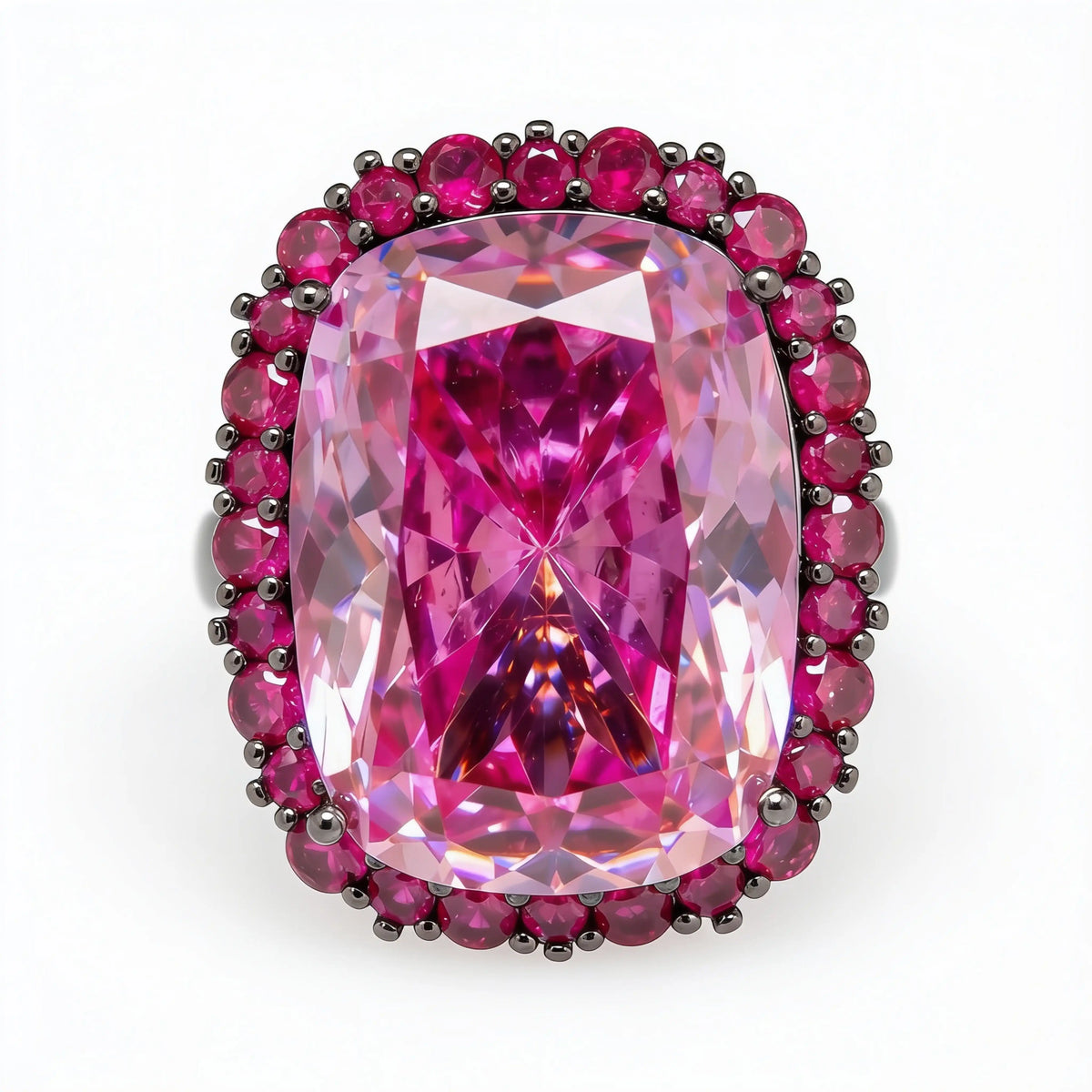 Rebecca Cushion Halo Statement Cocktail Ring