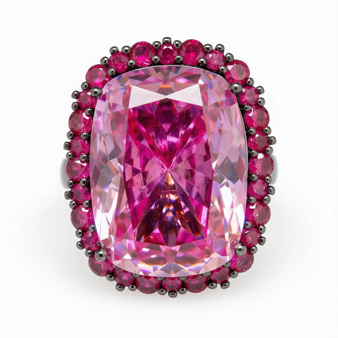 Rebecca Cushion Halo Statement Cocktail Ring