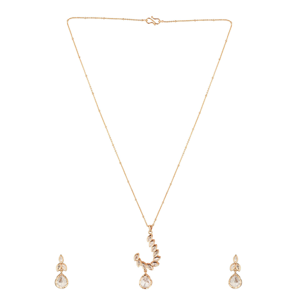 Sabrina Polki Pendant Necklace Set