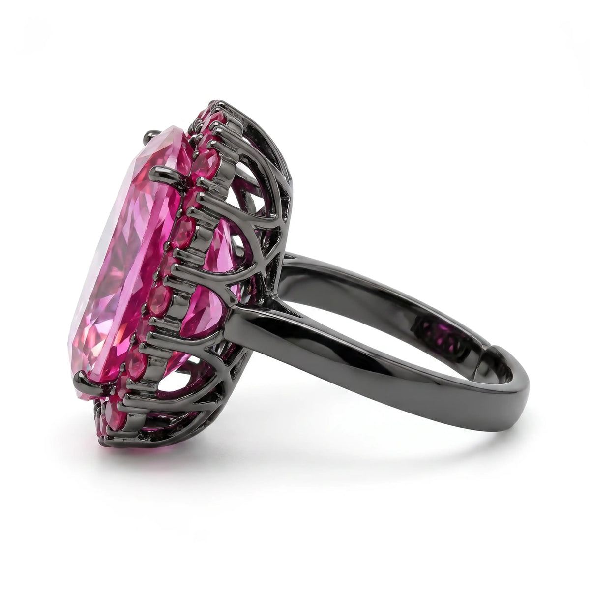 Rebecca Cushion Halo Statement Cocktail Ring