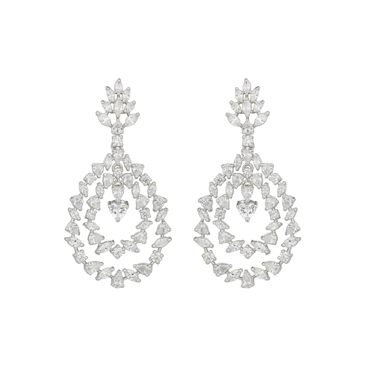 Elina Crystal Teardrop Earrings