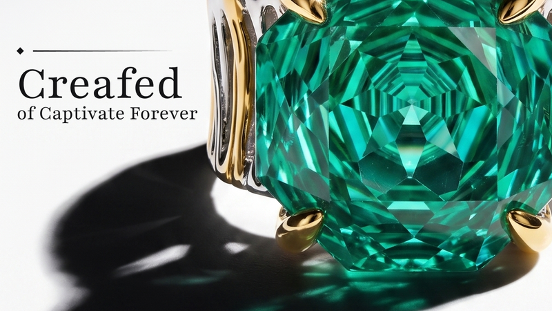 Canvas Crystal Emerald Cut Two-Tone Statement Cocktail Ring, Gold & Rhodium finish