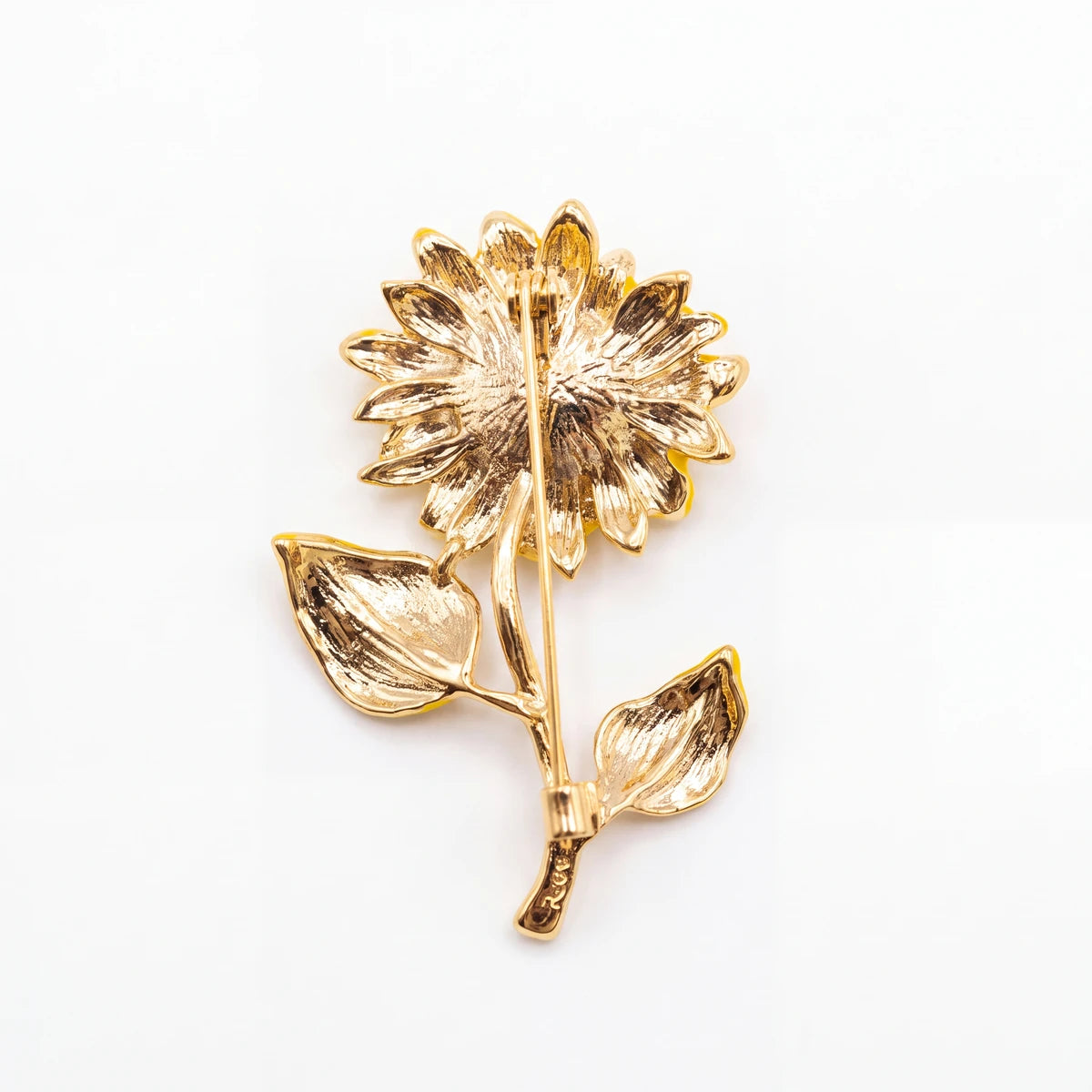 Surya sunflower brooch for women, gold-tone - RANGREZ (view 3)