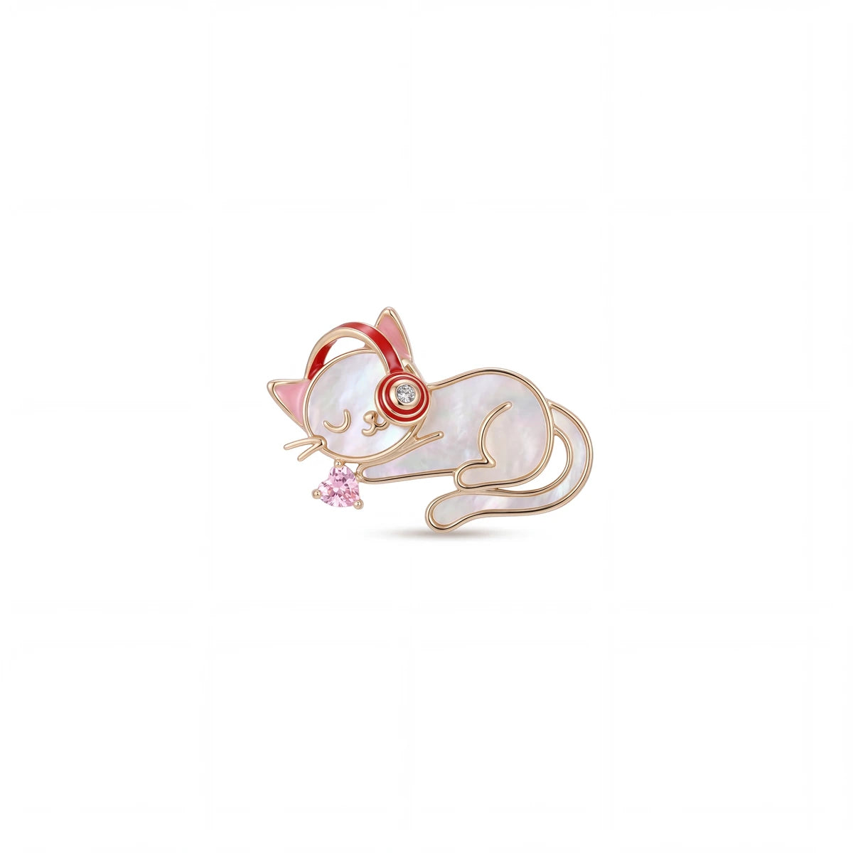 Mimi cat brooch for women, gold-tone - RANGREZ