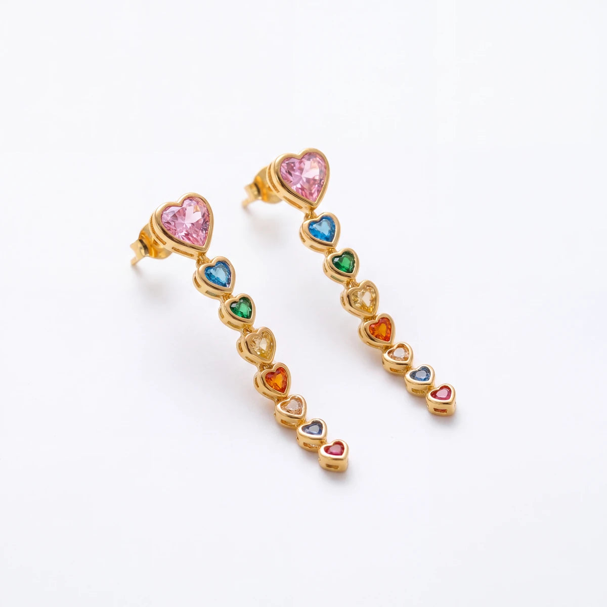 Lyra Heart Drop Necklace & Earrings Set