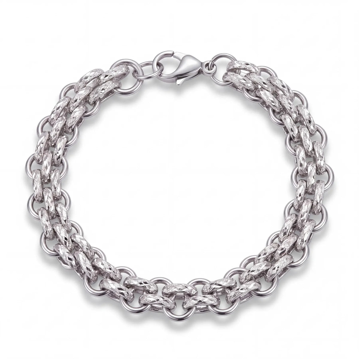 Panther Link Silver-Tone Bracelet for Men - view 1