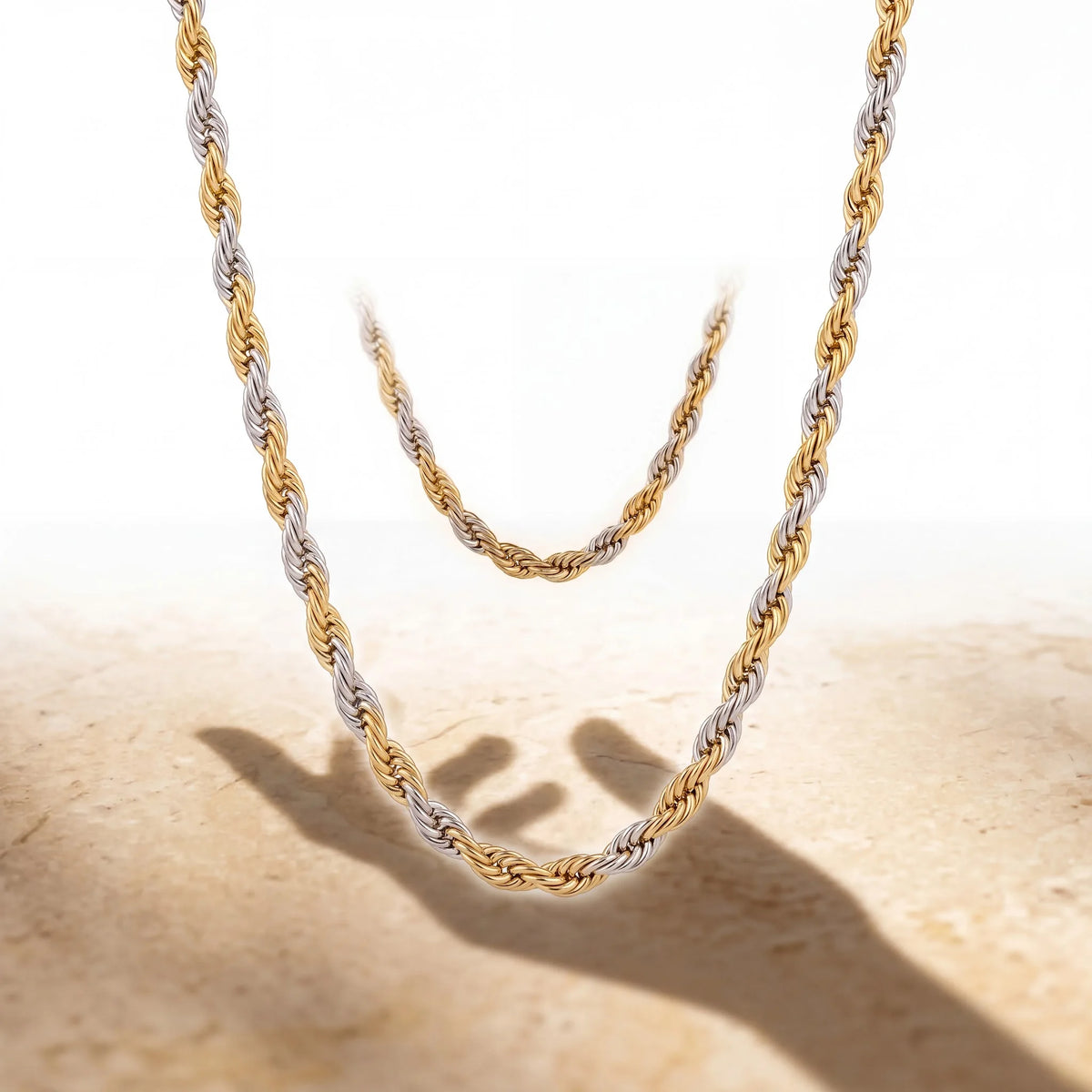 Dual Tone Rope Chain for Men - view 2
