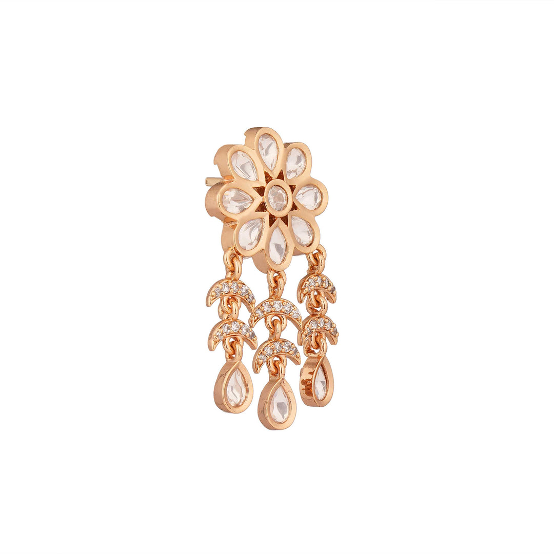 Hazel Kundan Dangle Pear Polki Earrings
