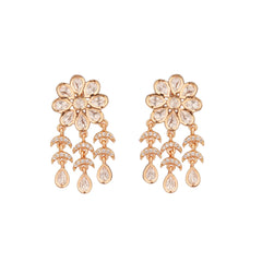 Hazel Kundan Dangle Pear Polki Earrings