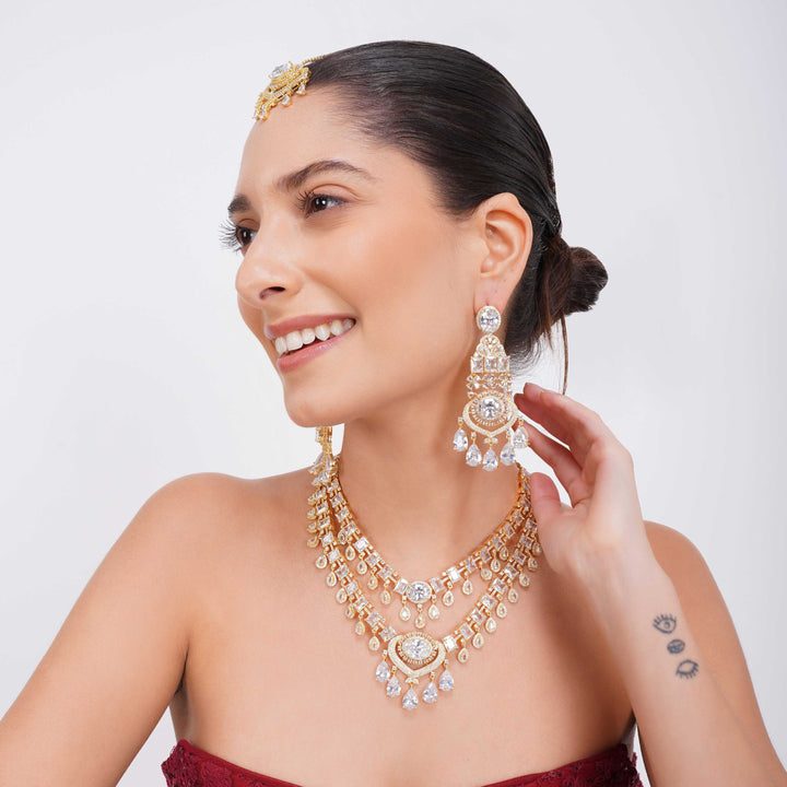 Italina Gold-Plated Bridal Jewelry Set