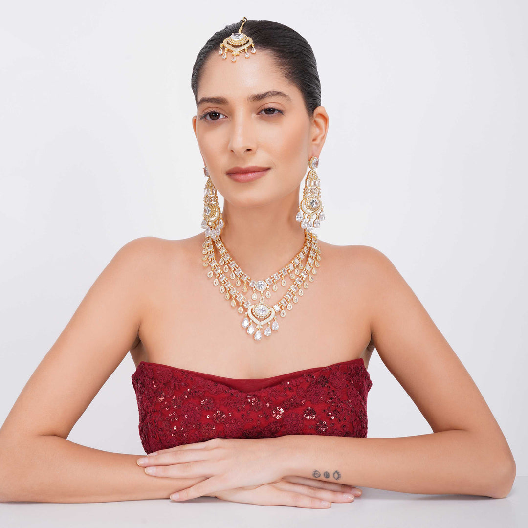 Italina Gold-Plated Bridal Jewelry Set