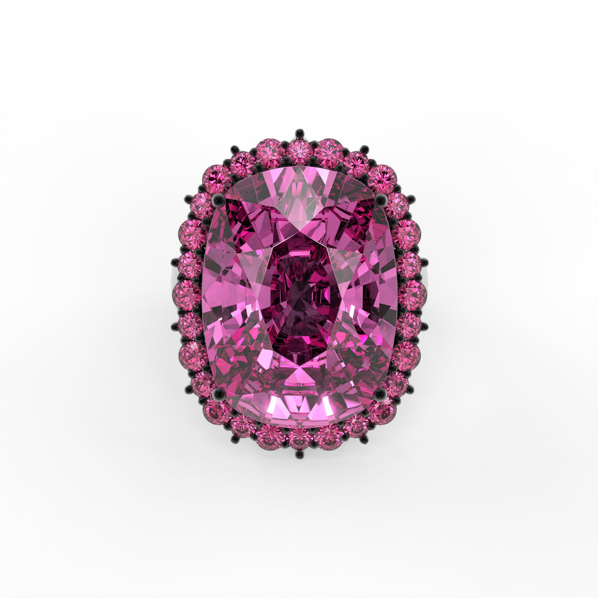 Rebecca Cushion Halo Statement Cocktail Ring