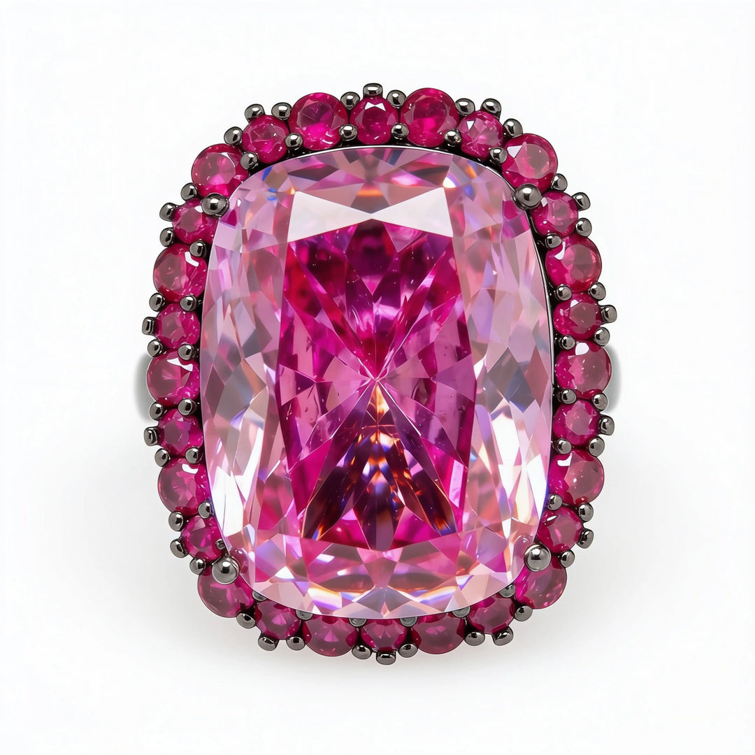Rebecca Cushion Halo Statement Cocktail Ring