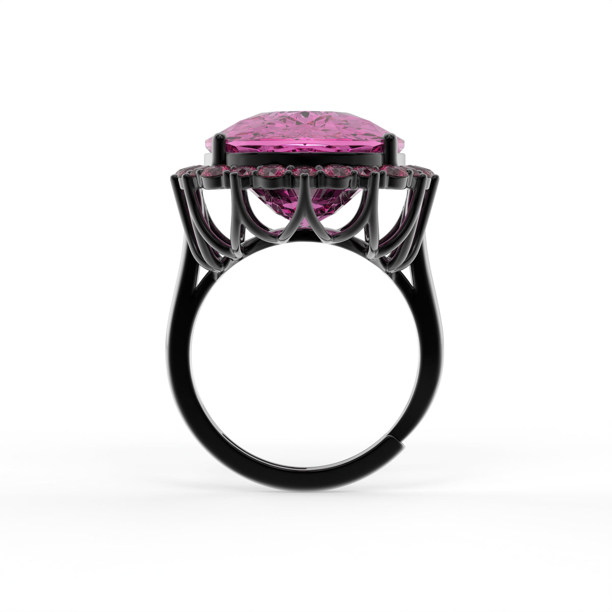 Rebecca Cushion Halo Statement Cocktail Ring