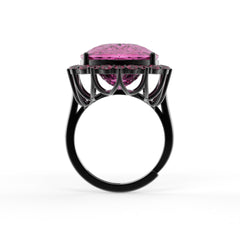 Rebecca Cushion Halo Statement Cocktail Ring