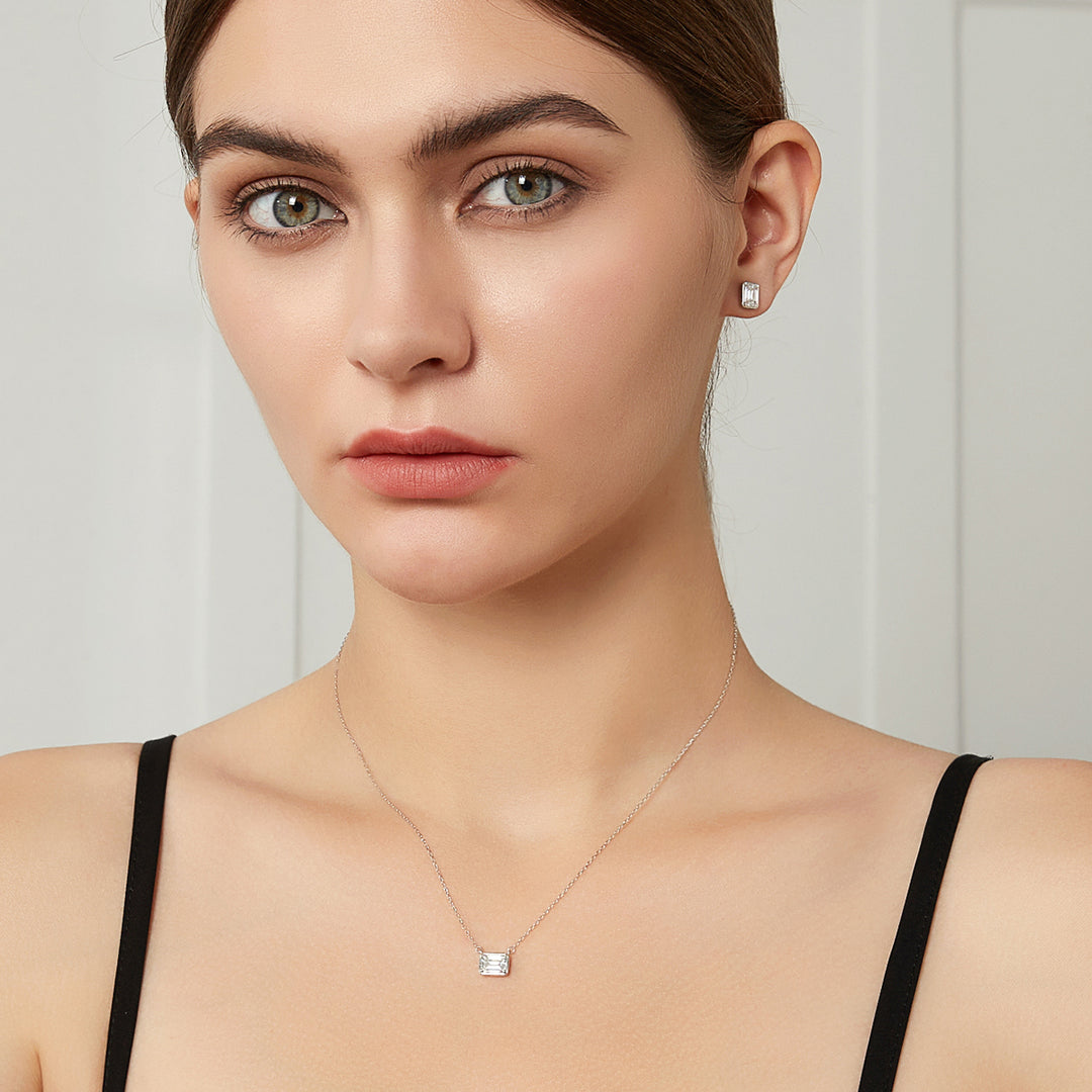 Esen Lume Emerald Cut Stud
