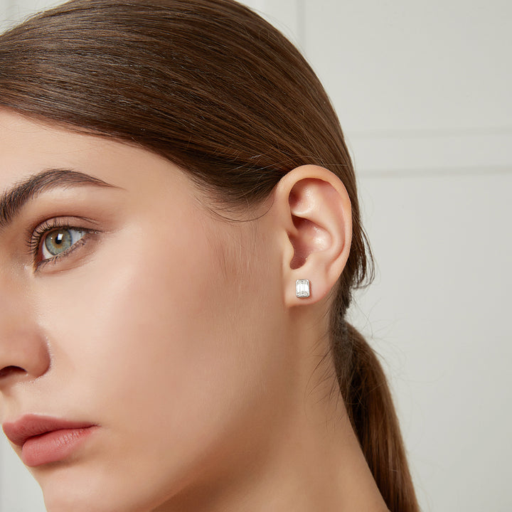 Esen Lume Emerald Cut Stud