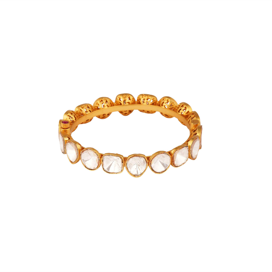Amaira Traditional Moissanite Bangles With Pure Silver Foil