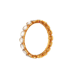 Amaira Traditional Moissanite Bangles With Pure Silver Foil