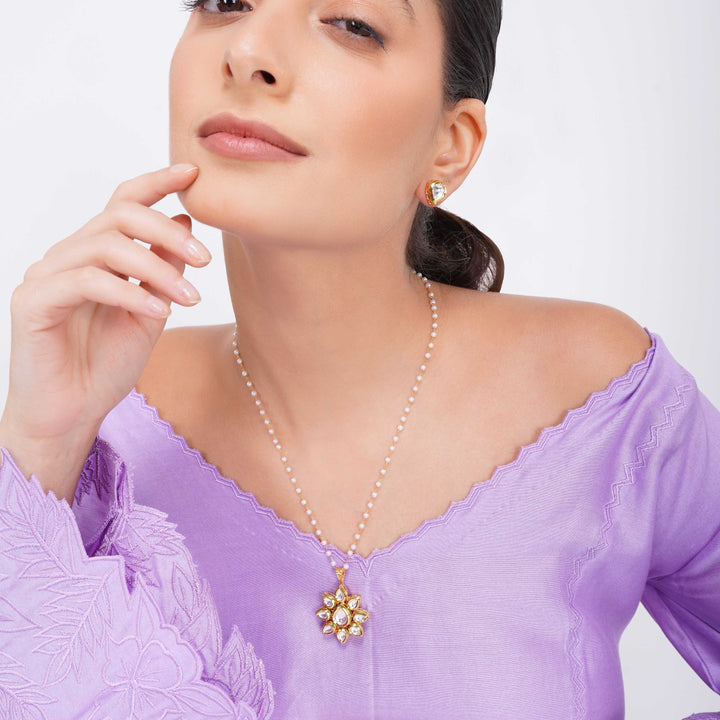 Sneha Kundan Meenakari Pendant Set