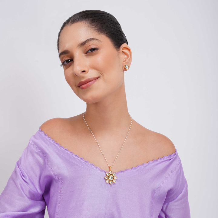 Sneha Kundan Meenakari Pendant Set