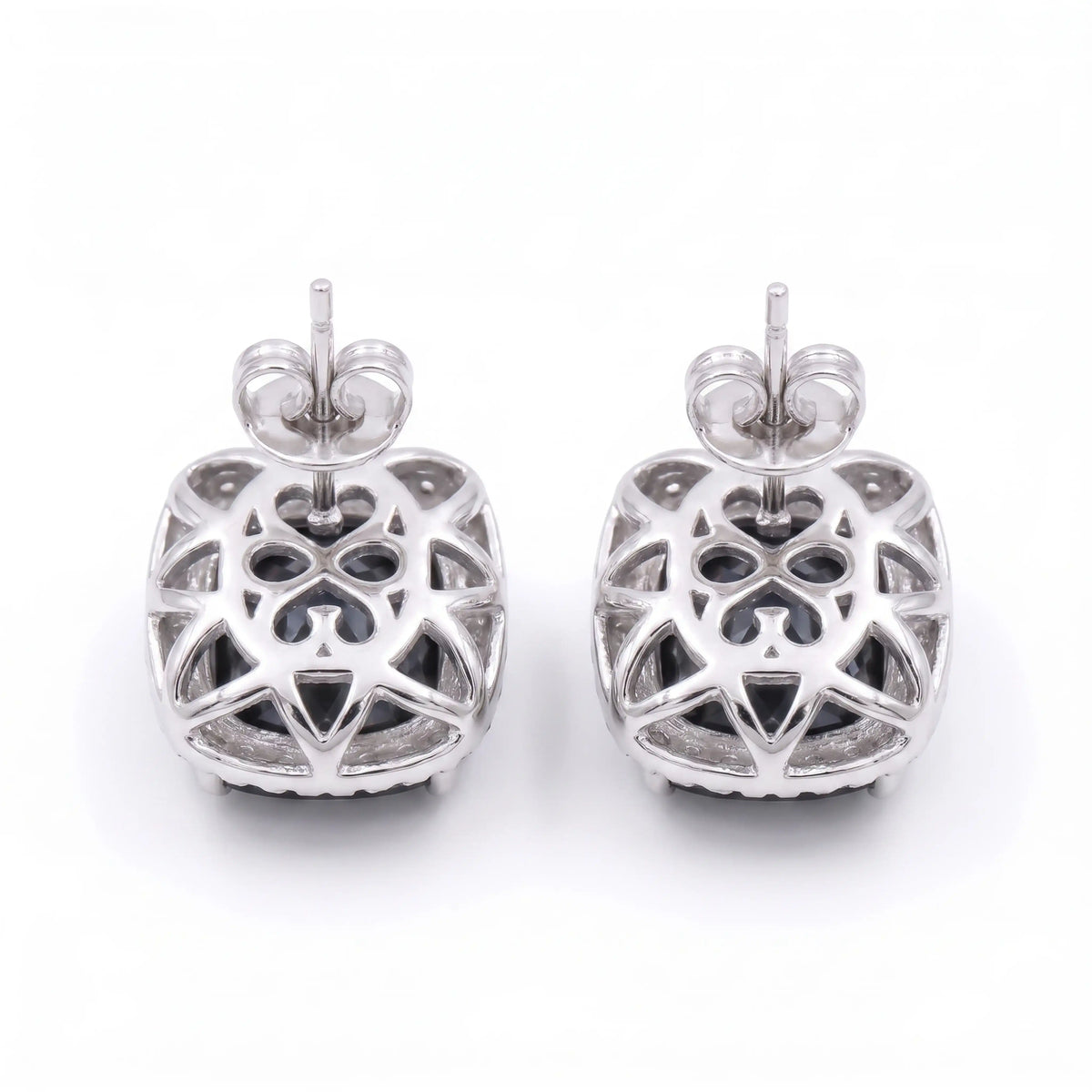 Cushion Halo Crystal Stud Earrings