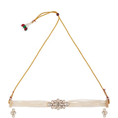 Mahira Moissanite Choker Necklace with Adjustable Dori