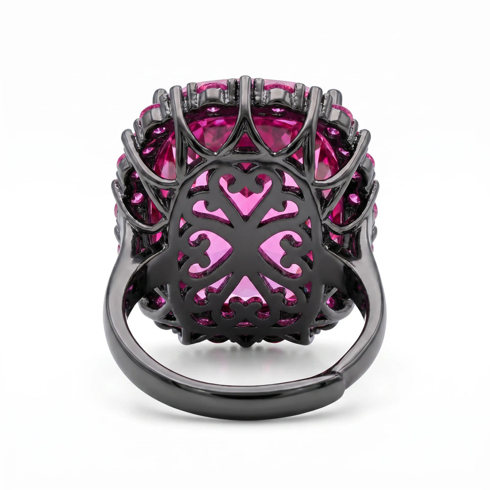 Rebecca Cushion Halo Statement Cocktail Ring