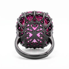 Rebecca Cushion Halo Statement Cocktail Ring