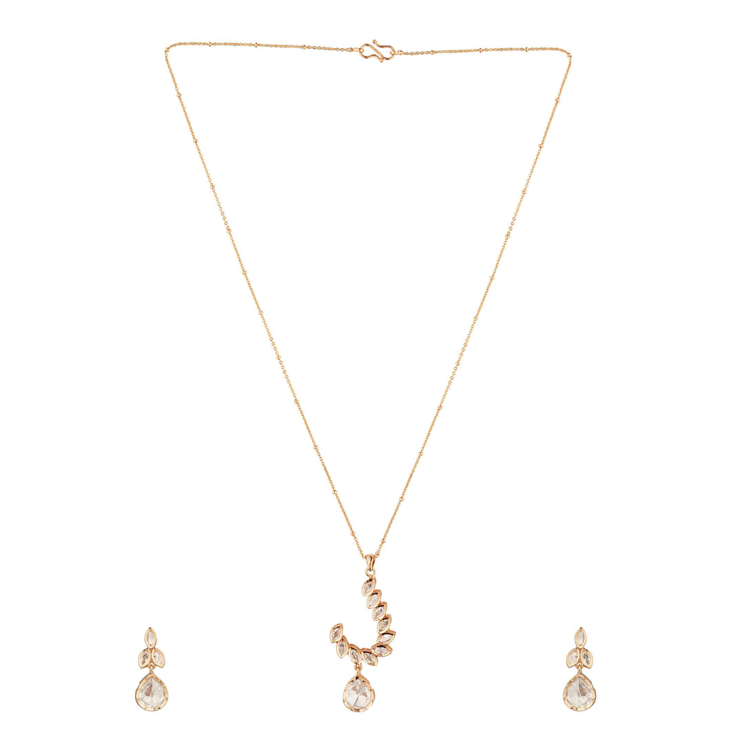 Sabrina Polki Pendant Necklace Set