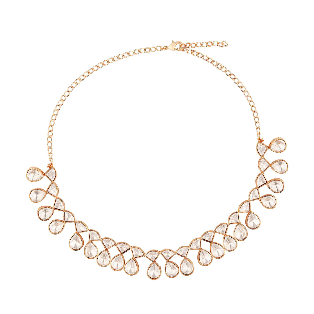 Romy Moissanite Teardrop Necklace Set with Earrings