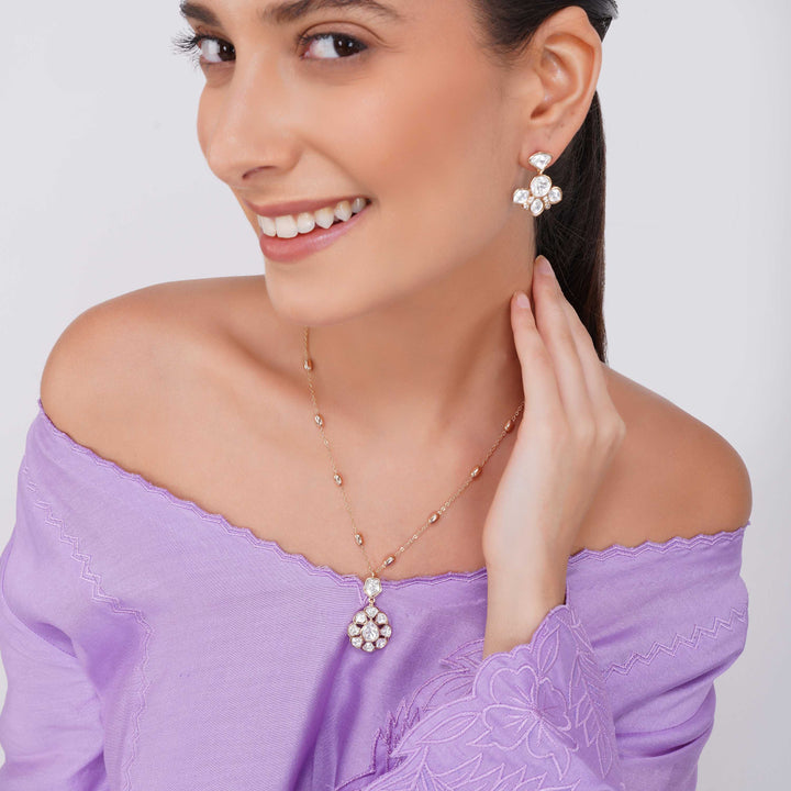 Veronica Moissanite Pendant Necklace Set