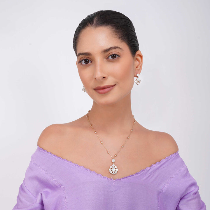 Veronica Moissanite Pendant Necklace Set