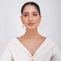 Peletina Moissanite White Shine Luxe Earrings