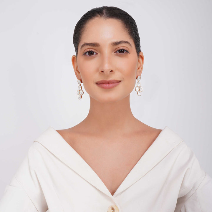 Peletina Moissanite White Shine Luxe Earrings