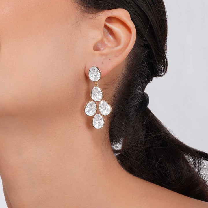 Peletina Moissanite White Shine Luxe Earrings