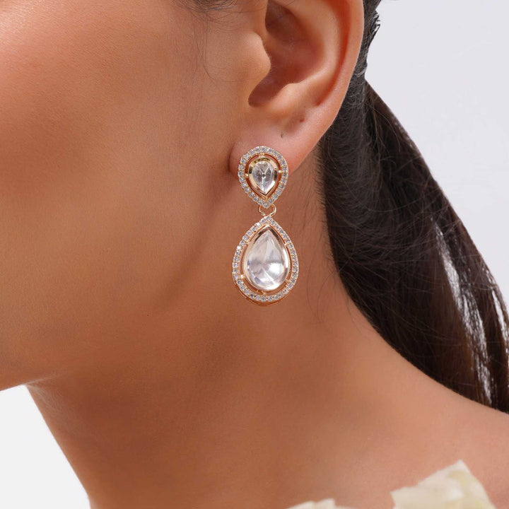 Milani Halo Setting Polki Earrings