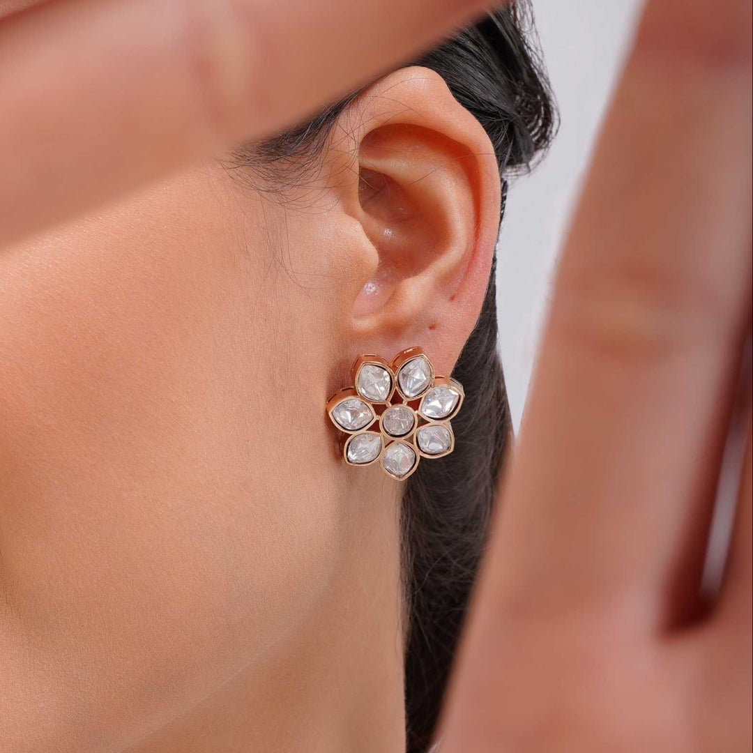 Jane Stud Earrings with AAA+ Italian Stones