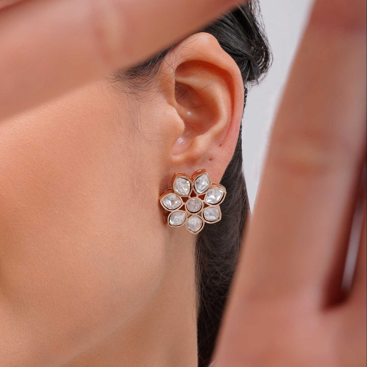 Jane Stud Earrings with AAA+ Italian Stones