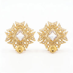 Gold-Tone Kite Sunburst Stud Earrings