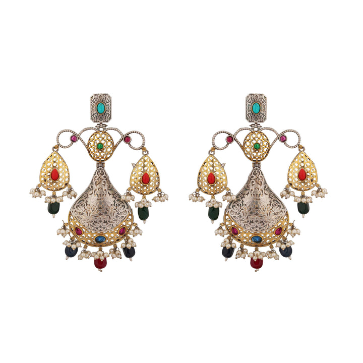Zaira Multi Royal Heritage Kashmiri Earrings