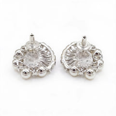 Opal & Pearl Cluster Stud Earrings