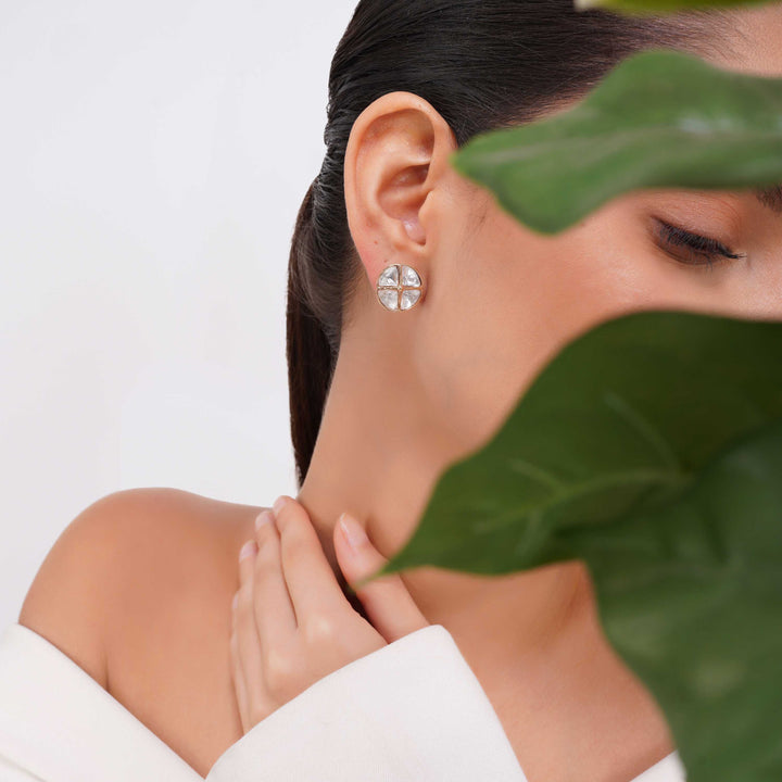 Alina Circular Stud Earrings