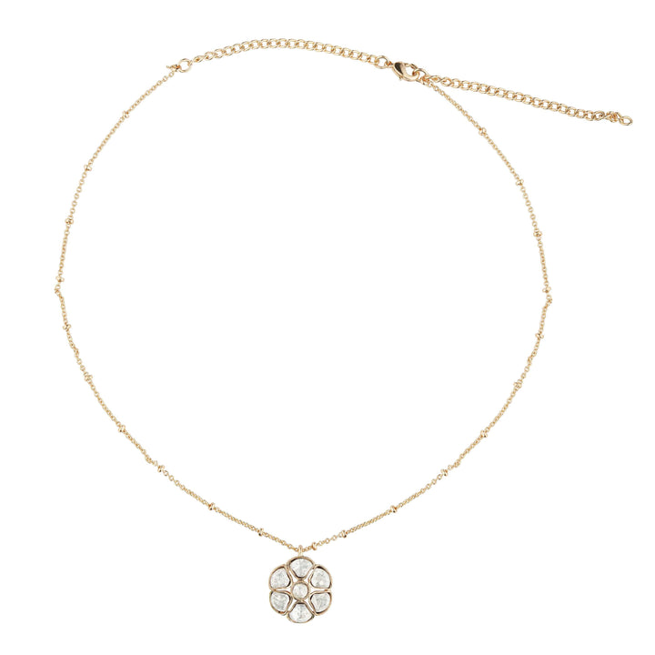 Daaniya Polki Pendant Silver Foil Fine Look