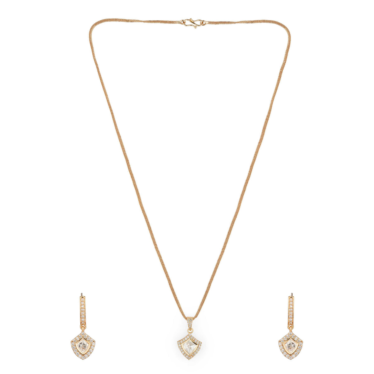 Sophie Shield Pendant Polki Set