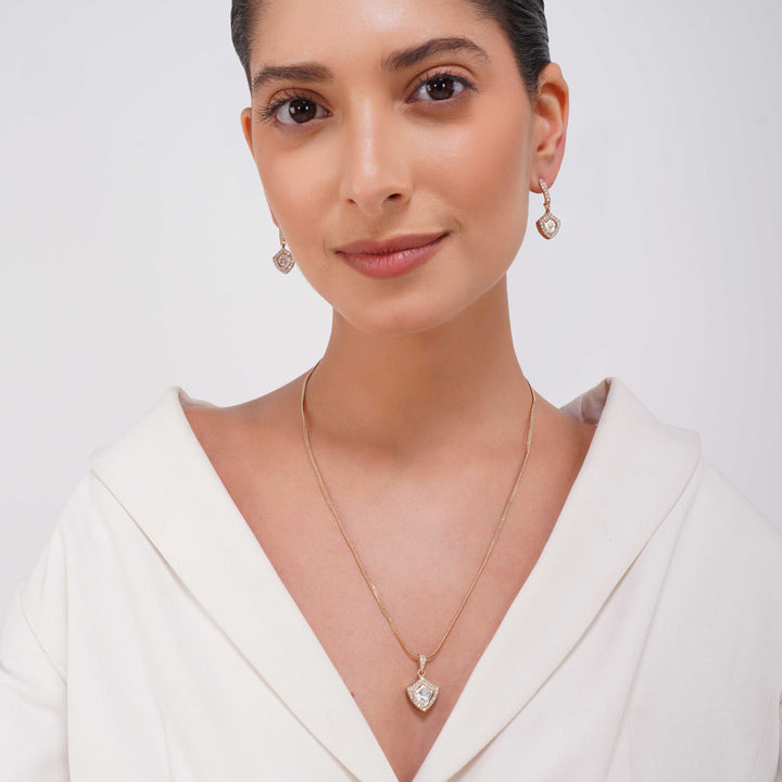 Sophie Shield Pendant Polki Set