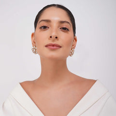 Blooming Unshaped Polki Stud Earrings