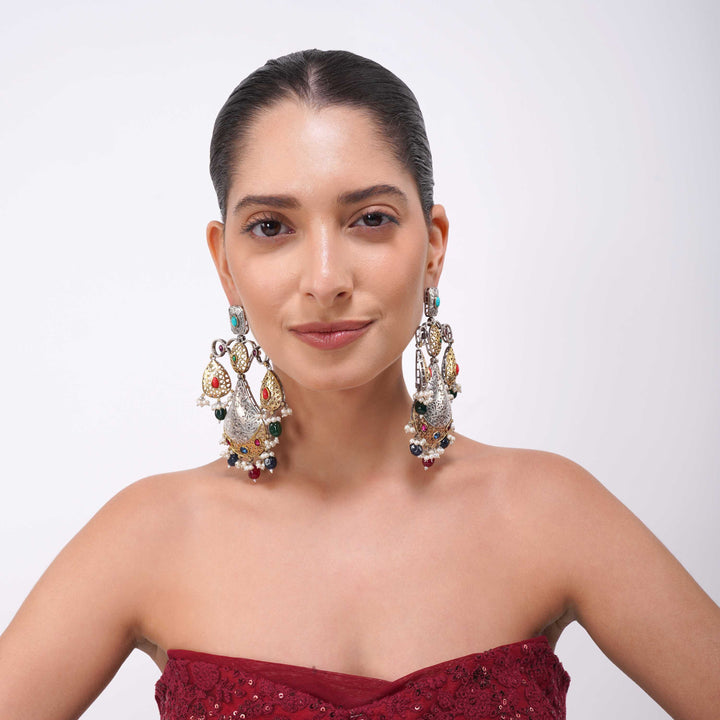 Zaira Multi Royal Heritage Kashmiri Earrings