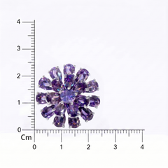 Petalia Crystal Floral Burst Stud Earrings, Mixed cut, Gold finish
