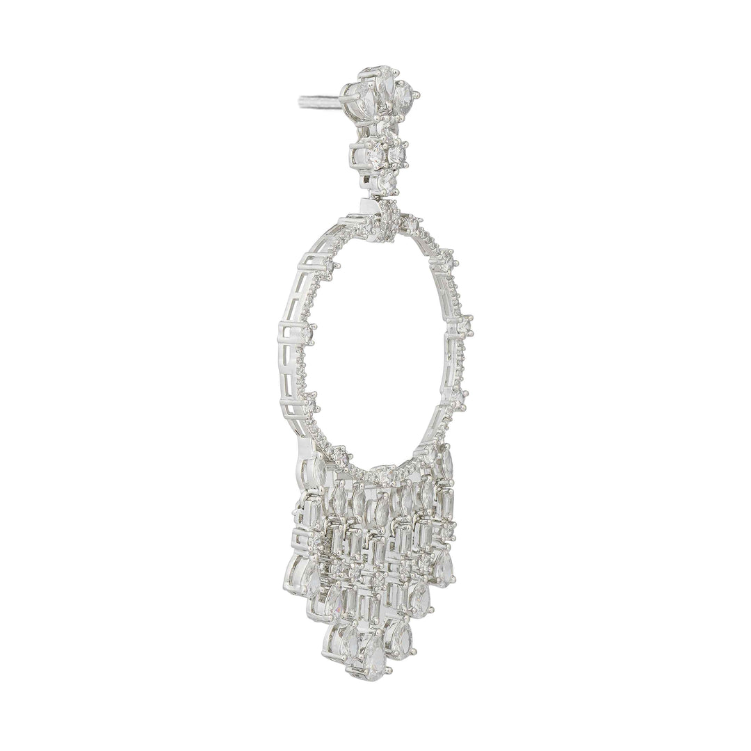 Raniya – Crystal Hoop Drop Earrings